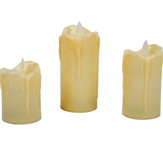 Изображение товара Декоративные свечи Uniel ULD-F063 WW CANDLE SET3 UL-00012458