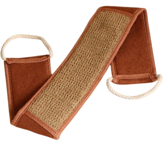 Изображение товара Мочалка EUROHOUSE рами, крапива, длинная с ручками, 73х8 см 5858