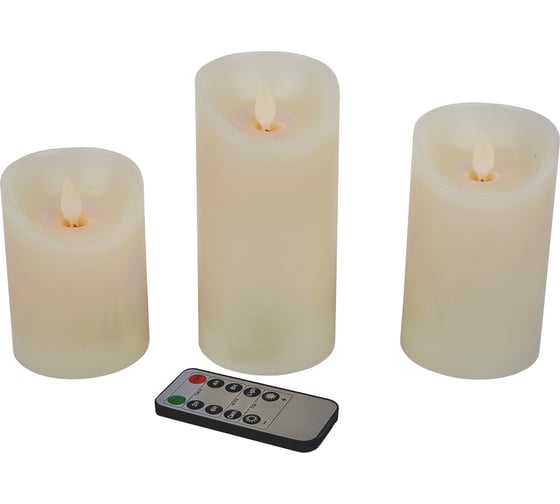 Изображение товара Декоративные свечи Uniel ULD-F065 WW RC CANDLE SET3 UL-00012459