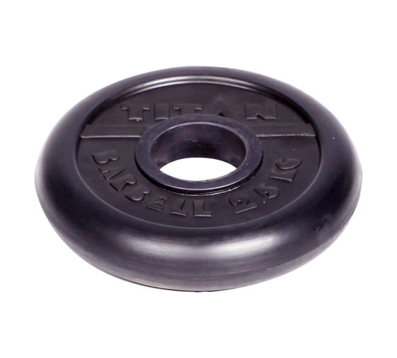 Изображение товара Обрезиненный диск Титан d 51 мм, чёрный 2.5 кг 1076