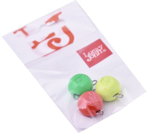 Изображение товара Разборные груз-головки LUCKY JOHN BALL RGY MIX1 22.0г, 3шт LJBRMIX1-022