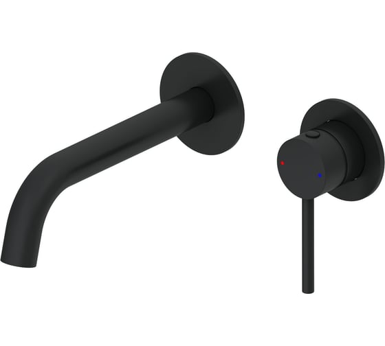 Изображение товара Смеситель для раковины встраиваемый Wonzon & Woghand Черный матовый WW-88869017-MB