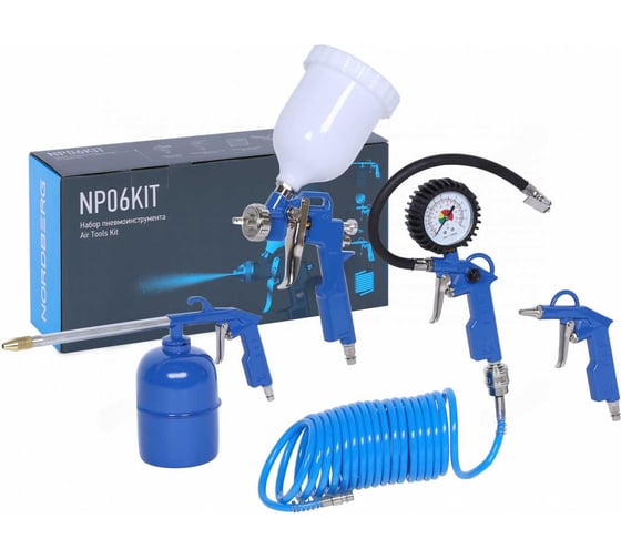 Изображение товара Набор пневмоинструментов NORDBERG 5 предметов NP06KIT