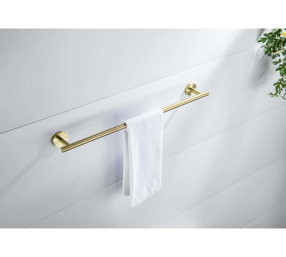 Изображение товара Полотенцедержатель Aquatek AQ4214BG ОБЕРОН 600 мм, шлиф. золото 00000139881