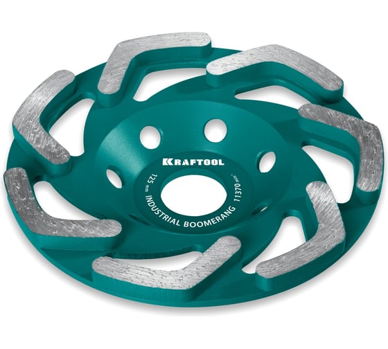 Изображение товара Сегментная алмазная чашка KRAFTOOL Industrial Boomerang d 125 мм 33445-125