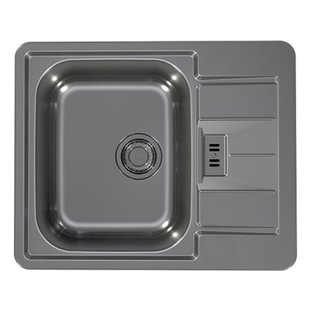 Изображение товара Мойка ALVEUS LINE MONARCH 60 ANTHRACITE 615x5001X в компл. с выпуском без сифона 1078537