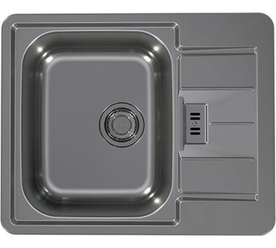 Изображение товара Мойка ALVEUS LINE MONARCH 60 ANTHRACITE 615x5001X в компл. с выпуском без сифона 1078537