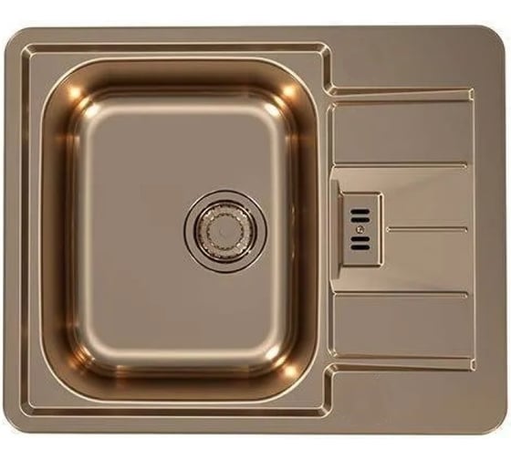 Изображение товара Мойка ALVEUS LINE MONARCH 60 COPPER 615x5001X в компл. с выпуском без сифона 1068998