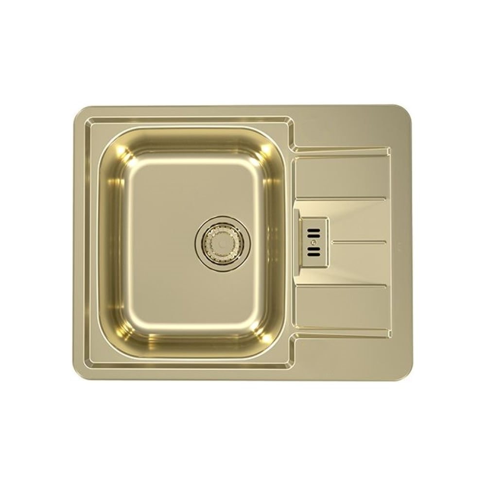 Изображение товара Мойка ALVEUS LINE MONARCH 60 GOLD 615x5001X в компл. с выпуском без сифона 1069001