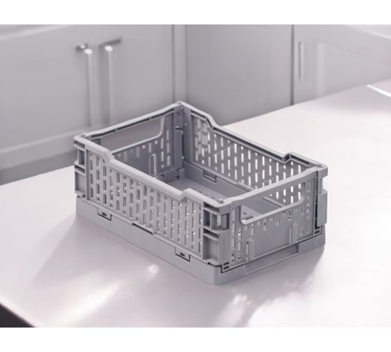 Изображение товара Корзинка для хранения складная GONDOL CASSA XS, серая, 0.66 л G-633-G