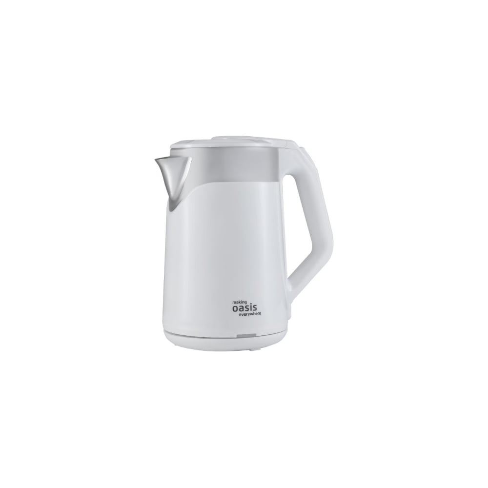 Изображение товара Электрический чайник OASIS making everywhere K-21SPW 2 литра белый мощность 1800 Вт