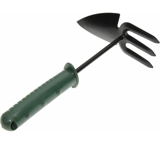 Изображение товара Рыхлитель МУЛЬТИДОМ Тяпка-вилка зеленая ручка J83-7