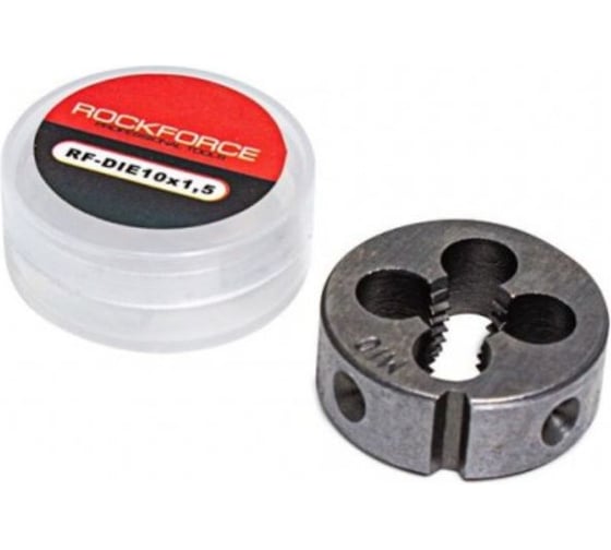 Изображение товара Плашка Rockforce M10x1.5-Ø30мм, в пластиковом футляре RF-DIE10x1,5(10448)