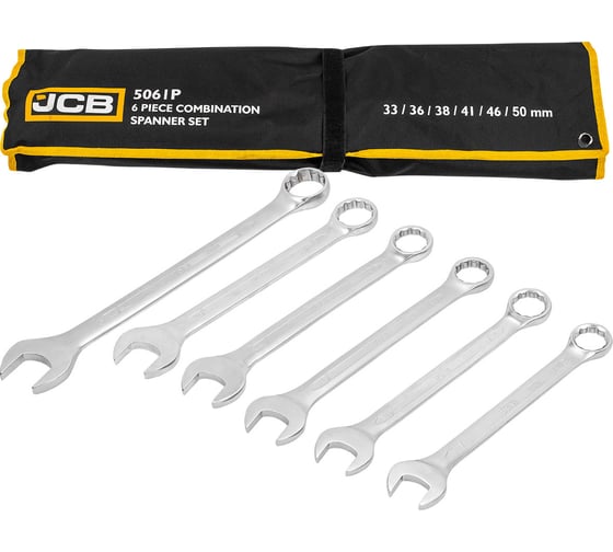 Изображение товара Набор ключей комбинированных JCB 6 предметов JCB-5061P(61293)