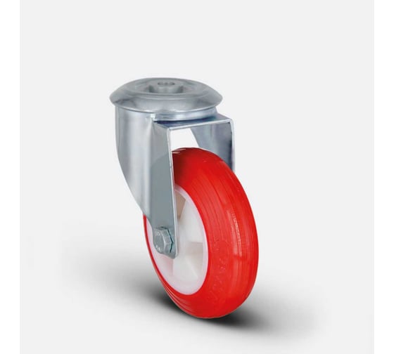 Изображение товара Колесо полиуретановое поворотное MFK-TORG под болт M12, 100 мм, EM04 ZKP 100 диск-полиамид EM04-ZKP-100