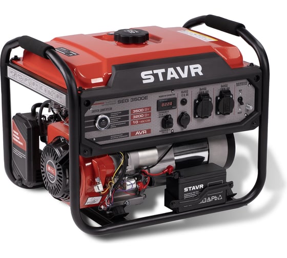 Изображение товара Генератор бенз. 3500/3200 Вт, 230В, 50Гц, эл.стартер + ручной, STAVR SEG 3500E, Ставр 9040200016