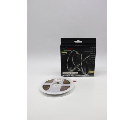 Изображение товара Лента светодиодная truEnergy 15W/m 6500K 24V SMD2835 240D IP20 1400Lm 5м скотч 3M 16552