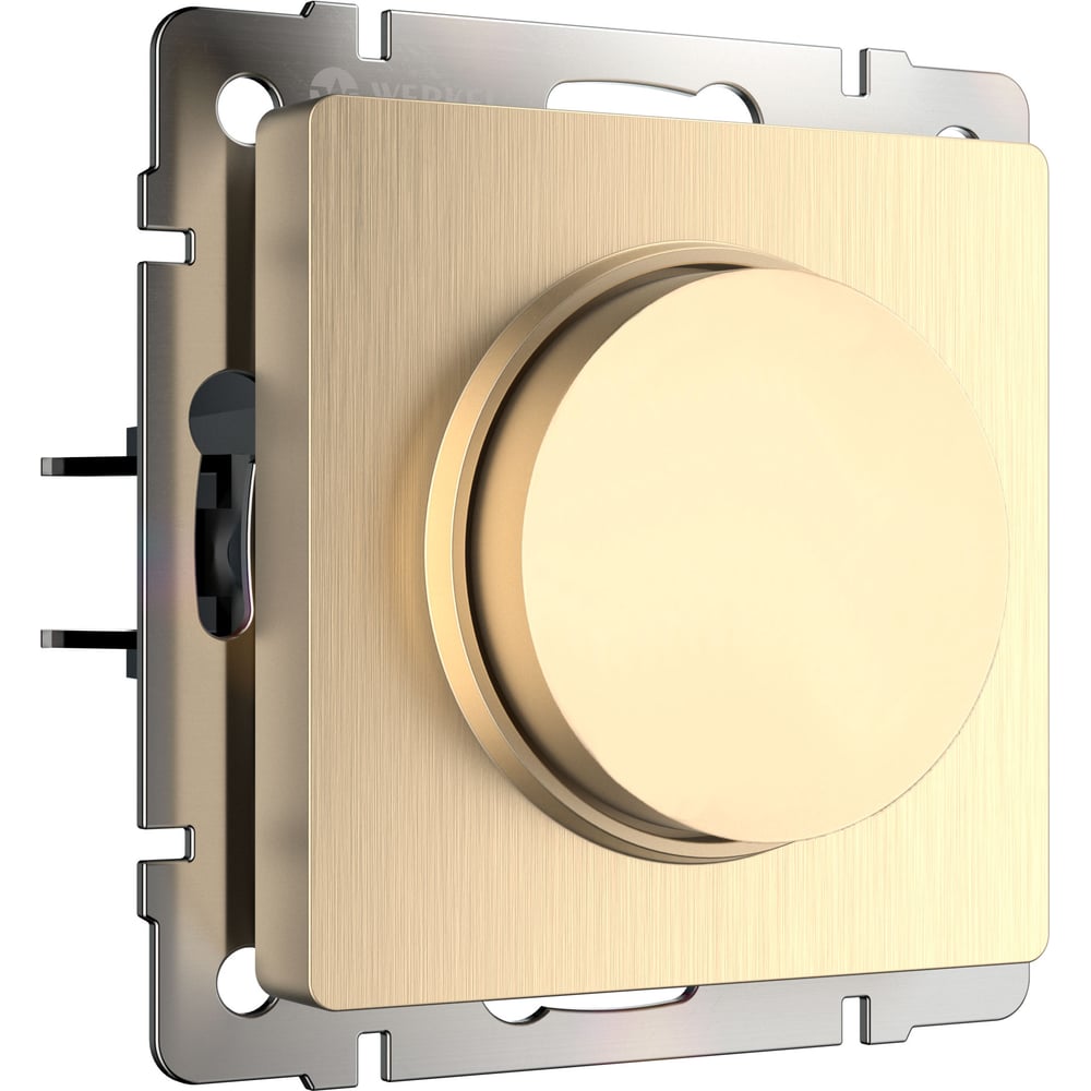 Изображение товара Диммер WERKEL шампань рифленый для регулировки освещения до 600 Вт