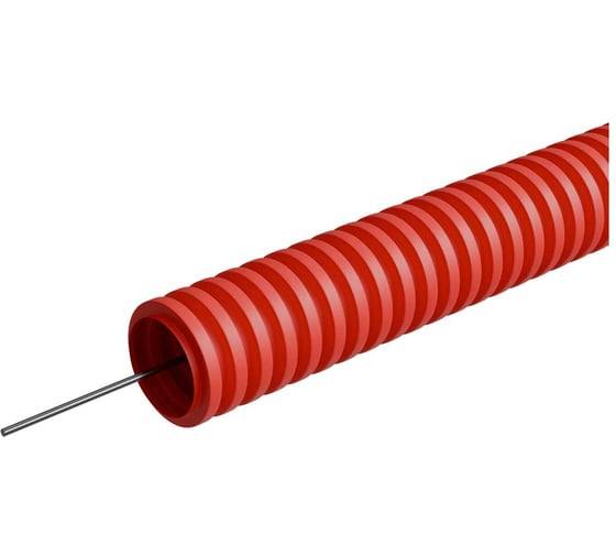 Изображение товара Труба гофрированная ПНД лёгкая D40 мм с зондом трудногорючая безгалогенная (HFFRLS), (уп. 15 м) Система КМ FIREFORT LO62322 KM-FRTG-40