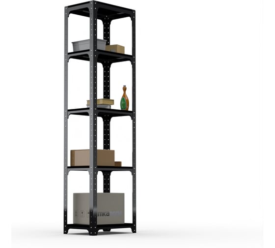 Изображение товара Стеллаж ООО Металекс Kit Comfort 2000х400х600 мм, 5 полок, чёрный 203229