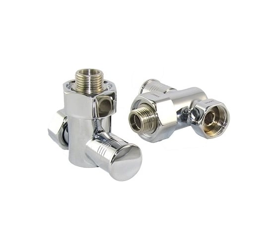 Изображение товара Угловой кран-вентиль SMT ручка колпак, хром, 3/4х1/2 г/ш, 2 шт 8480SCH0405/2