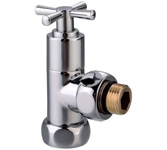 Изображение товара Угловой кран-вентиль SMT ручка крест, хром, 3/4х1/2 г/ш, с отражателем, 2 шт 8500SCH0405/2C