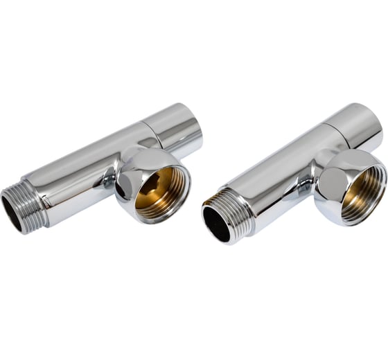 Изображение товара Угловой кран-вентиль SMT ручка колпак, хром, 1х3/4 г/ш ,с отражателем, 2 шт 8841SCH1005/2C