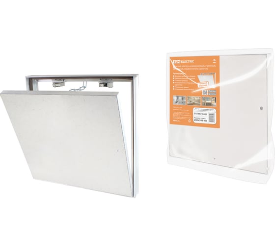 Изображение товара Люк под плитку TDM алюминиевый, съемный, нажимной, ограничитель-цепочка, 200х300 SQ1807-0601