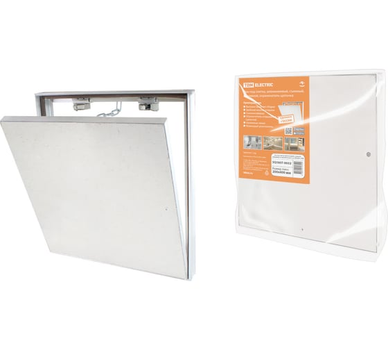 Изображение товара Люк под плитку TDM алюминиевый, съемный, нажимной, ограничитель-цепочка, 200х400 SQ1807-0602