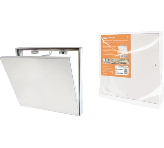 Изображение товара Люк под плитку TDM алюминиевый, съемный, нажимной, ограничитель-цепочка, 300х200 SQ1807-0603