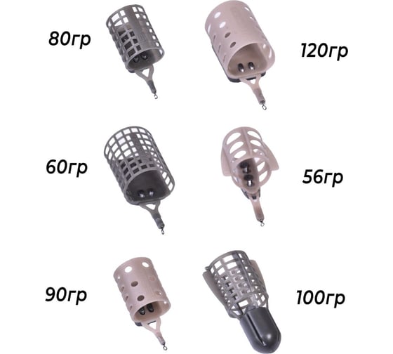 Изображение товара Фидерные кормушки FEEDER CONCEPT FC M6 РЕКА/КАНАЛ пластик, 6 штук в наборе FCPC-M6RVCN1-SET