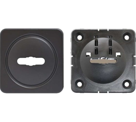 Изображение товара Накладка под сувальдный ключ PALIDORE 020-02 R-BLACK авт. шторка, черный 98761446