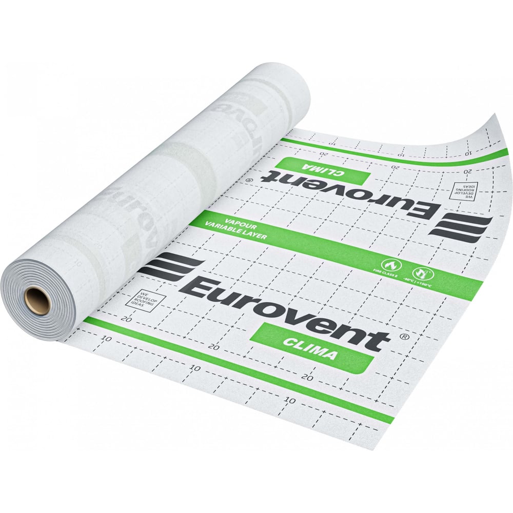 Изображение товара Активная пароизоляционная мембрана Eurovent 85 г/м2 75 м2 CLIMA для гидро- и пароизоляции