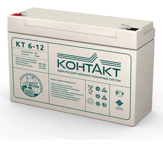 Изображение товара Батарея аккумуляторная (6 В; 12 Ач) КОНТАКТ КТ6-12