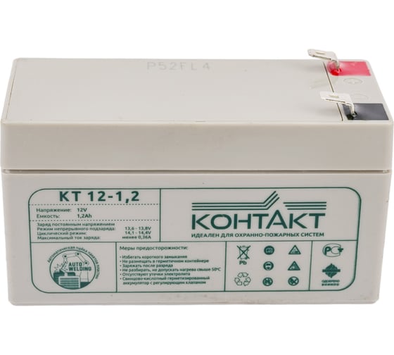 Изображение товара Батарея аккумуляторная (12 В; 1.2 Ач) КОНТАКТ КТ12-1,2