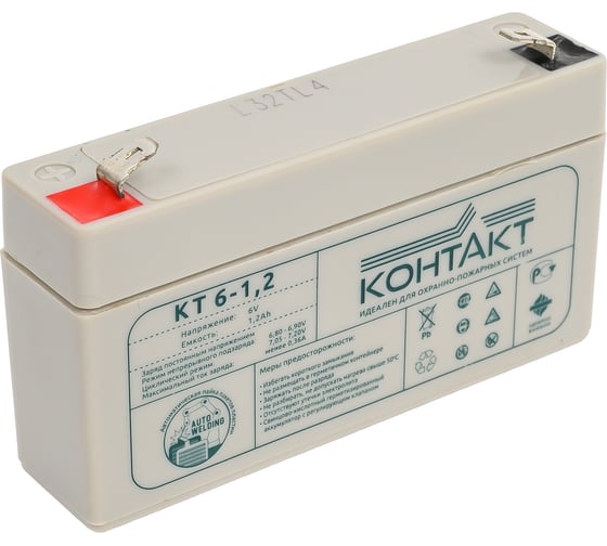 Изображение товара Батарея аккумуляторная (6 В; 1.2 Ач) КОНТАКТ КТ6-1,2