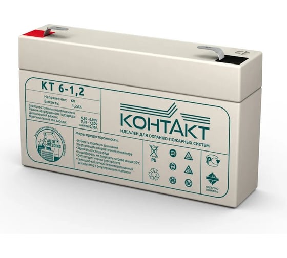 Изображение товара Батарея аккумуляторная (6 В; 1.2 Ач) КОНТАКТ КТ6-1,2