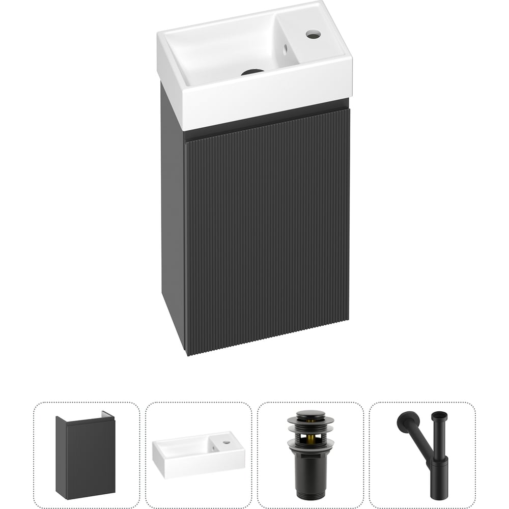 Изображение товара Wellsee WC Area - подвесная тумба с раковиной 4 в 1, 400x220 мм