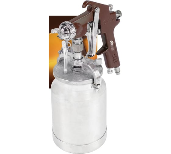 Изображение товара Краскораспылитель с нижним металлическим бачком FORSTIME (бачок 1000 мл, сопло 1.8 мм) FT-S-770S(61645)