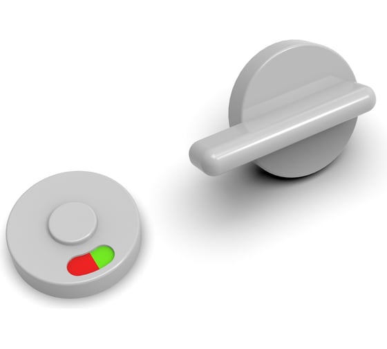 Изображение товара Замок - завертка из пластика с индикацией занятости Диал цвет серый 4687206150775