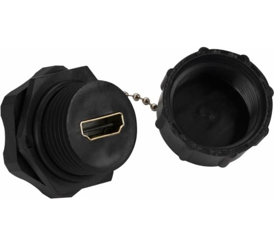Изображение товара Индустриальный соединительный модуль LANMASTER HDMI, IP68, с крышкой LAN-OK-HDMI/180-WP