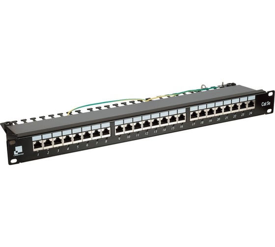 Изображение товара Патч-панель LANMASTER 24 порта с индикаторами, STP, категория 5E, 1U LAN-PPi24S5E