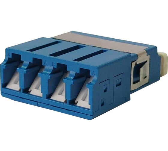 Изображение товара Оптический адаптер LANMASTER LC, SM, со шторкой, корпус SC, квадро LAN-4LCS/SH-AM-SM