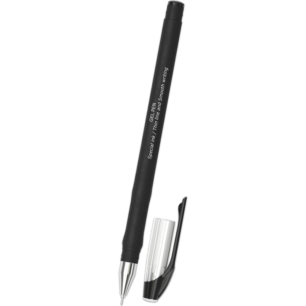 Изображение товара Ручка гелевая BRAUBERG SPECIAL, ЧЕРНАЯ, пишущий узел 0,38 мм, тонкая линия письма 0,2 мм, 144246