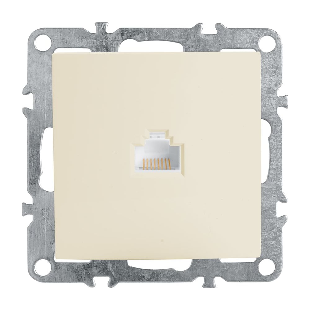 Изображение товара Компьютерная розетка STEKKER Эрна RJ-45 IP20, механика, бежевый цвет