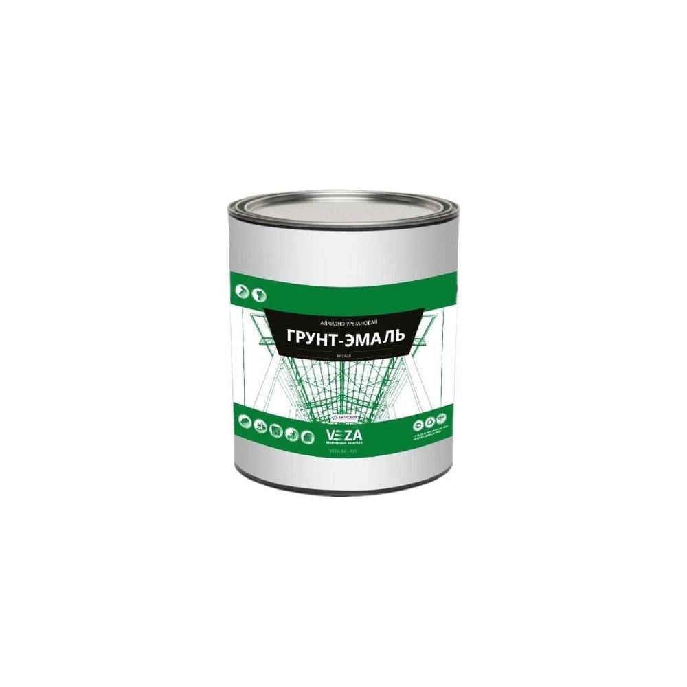 Изображение товара Алкидно-уретановая грунт-эмаль Veza АУ 135 RAL 9003 0.5л