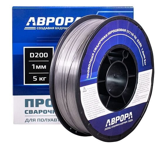 Изображение товара Проволока порошковая Aurora E71T-GS d.1.0 мм, 5.0кг, D200, NO GAS 39780