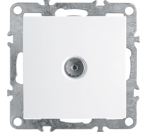 Изображение товара Телевизионная 1-местная розетка STEKKER 75 Ом, механизм, белый PST00-9108-01 39315