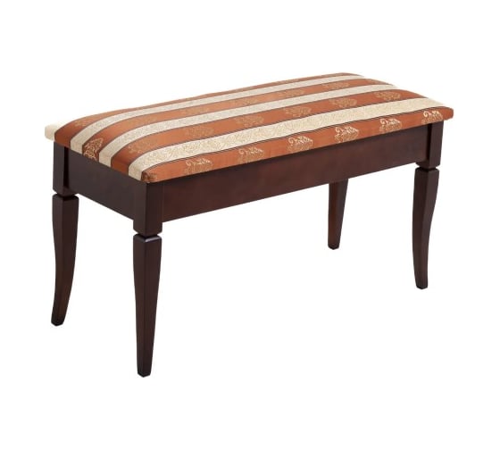 Изображение товара Банкетка Мебелик Вивальди М с ящиком средне-коричневый, ткань полоса коричневый 9413