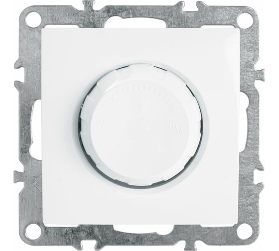 Изображение товара Диммирующий выключатель STEKKER механизм, 250В, 600W, серия Эрна, белый PSW10-9106-01 39313